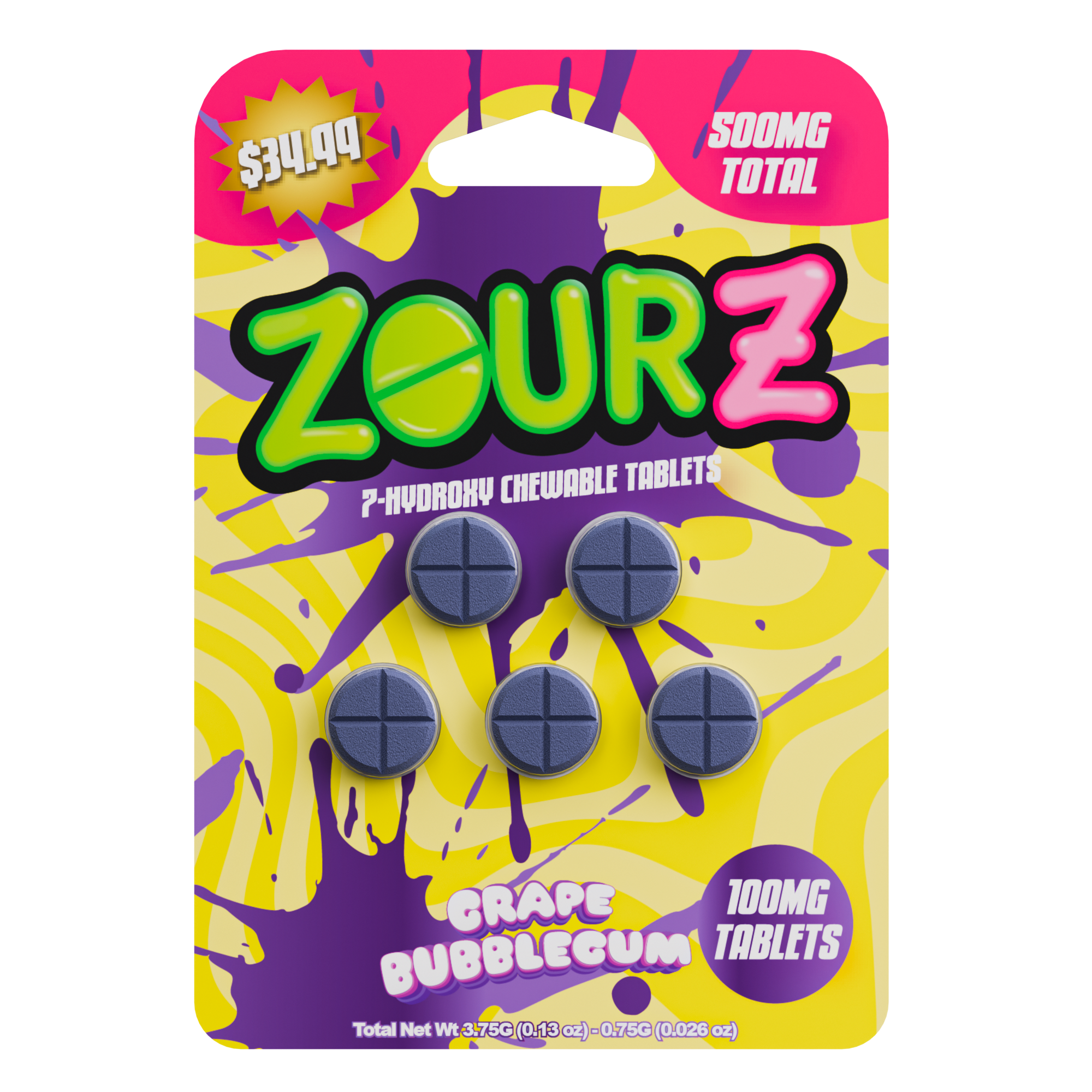 ZOURZ HYDROXY GRAPE BUBBLEGUM
